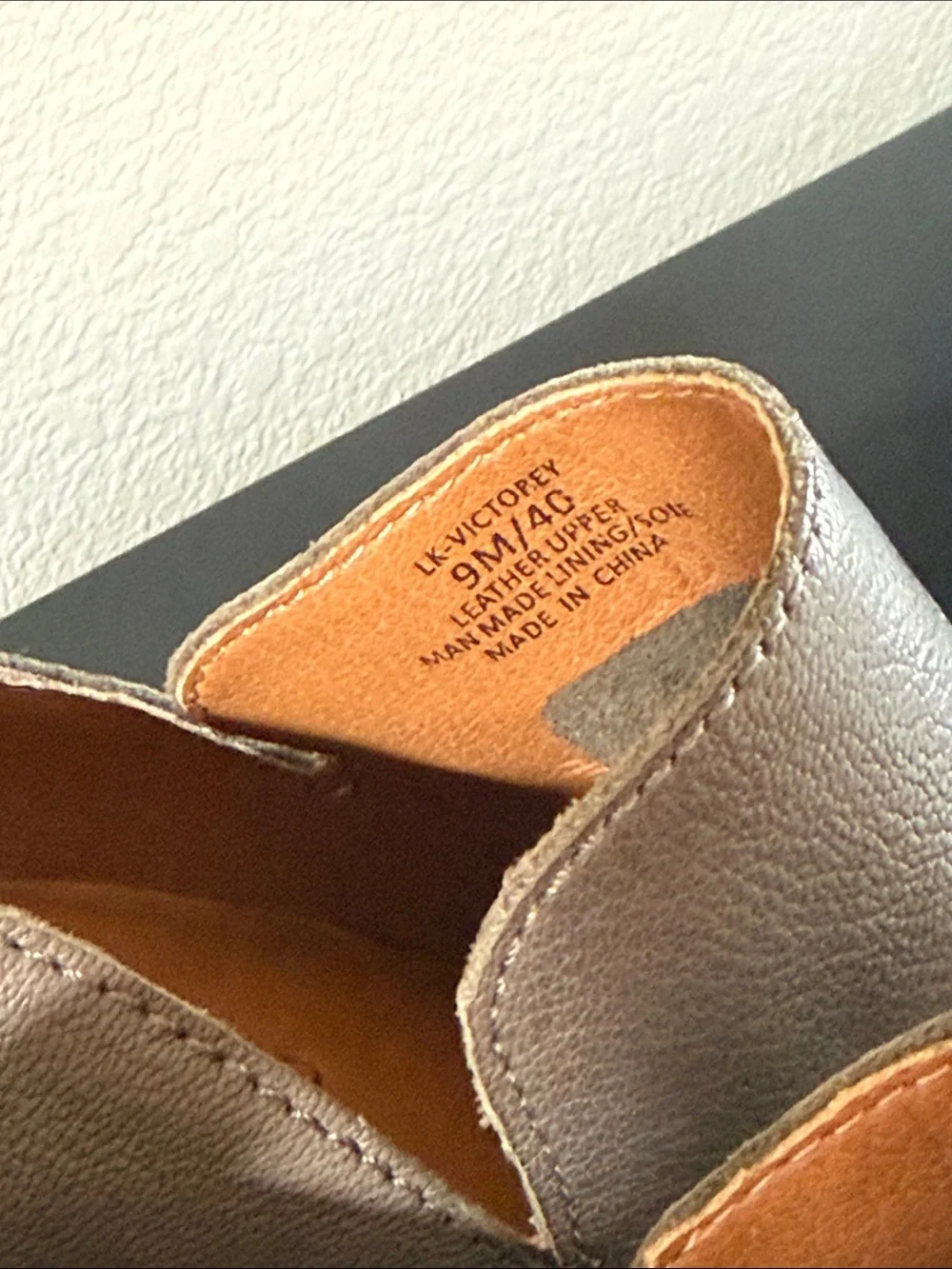 Lucky Brand Victorey Taupe Leather Ankle Booties with Stacked Heel